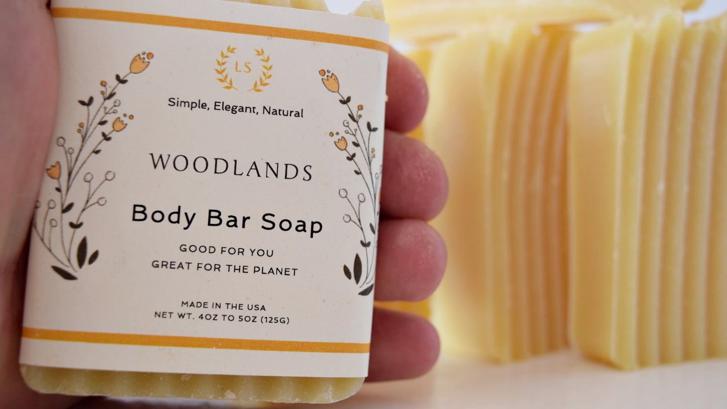 Soap Woodlands Body Bar - Shea Butter & Patchouli - Rustic & Handcrafted