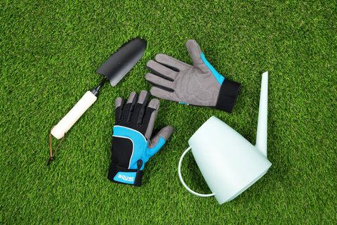 Gardening trowel, Aquor utility gloves, water can