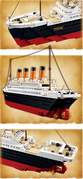 Titanic (Large Building Brick Kit with Jack and Rose Figures (1 – Texas Toy Distribution