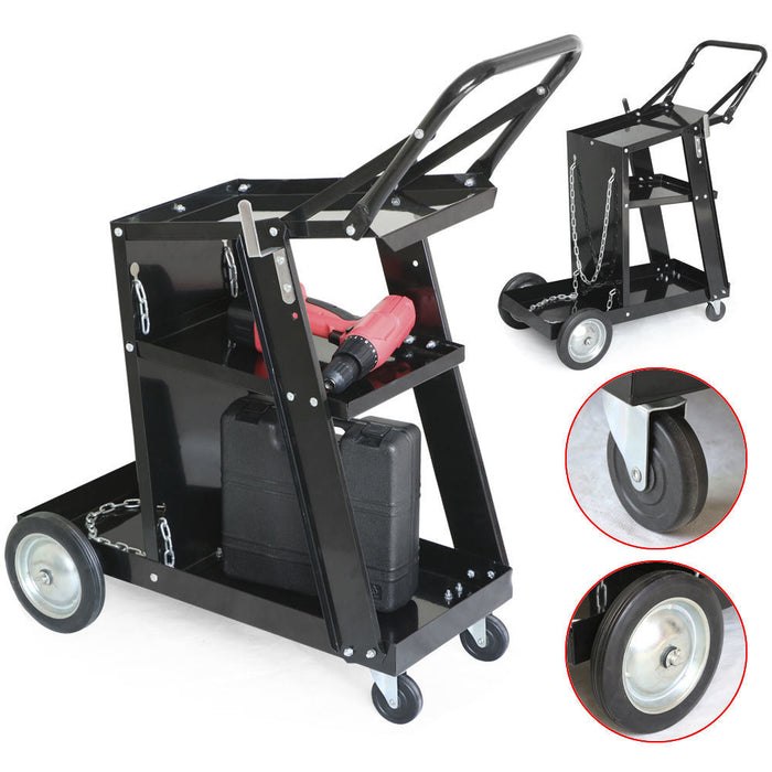 Professional Welding Cart Plasma Cutting Machine without Drawer Black