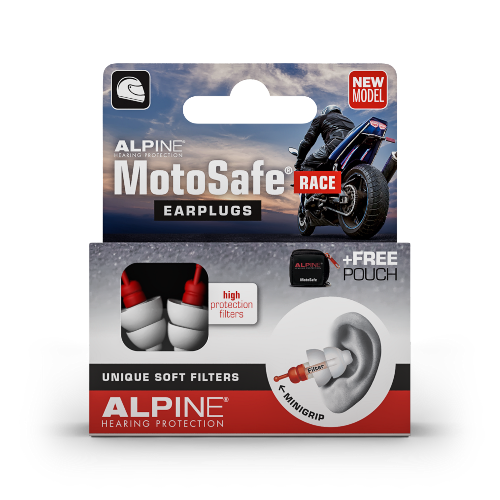 wees stil Normalisatie taart Alpine MotoSafe Race voorkomt oorpijn en gehoorbeschadiging bij motorrijders  – Alpine Hearing Protection