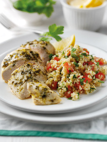 Herb Marinated Lemon Chicken with Tabbouleh