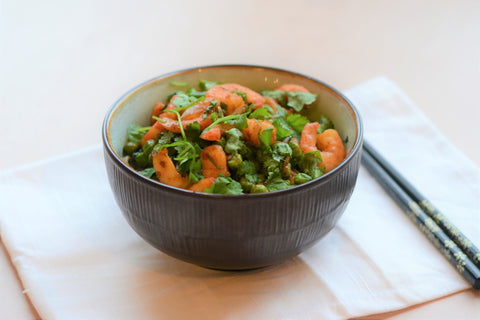 prawn and pea stir fry