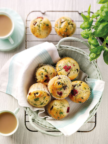 Chocolate Basil Muffins