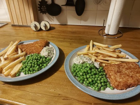 Fish and Chip with Homemade Pea Glue Tar Tar Sauce | Season Herbs