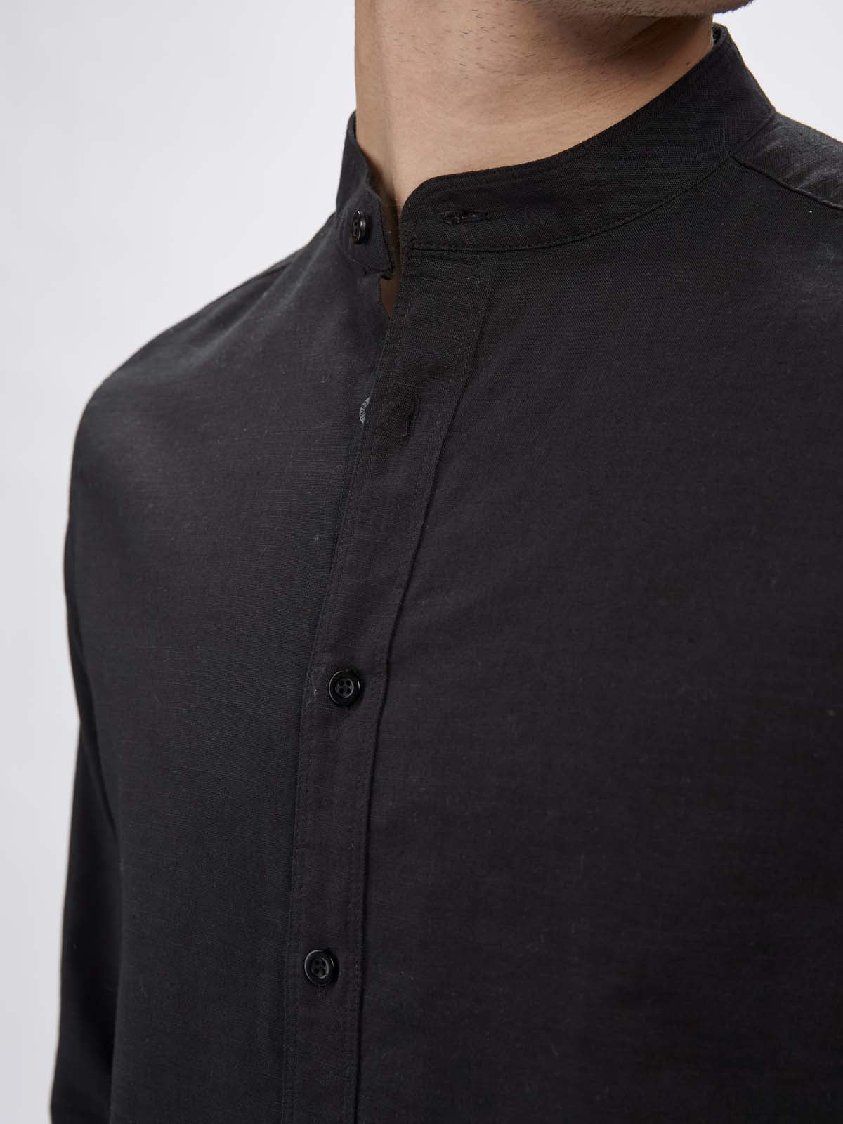 Ratter Linen LS Shirt - Black – Gabba