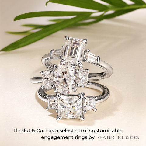 Gabriel collection of customizable engagement rings at Thollot & Co.