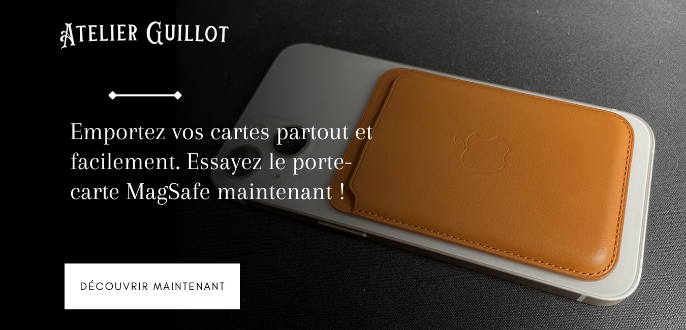 Le porte-cartes en cuir MagSafe arrive chez ses clients