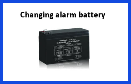 Changing alarm battery