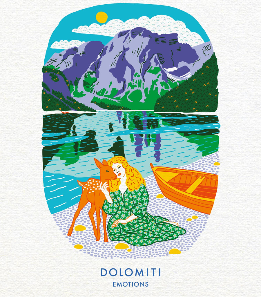 Illustrazione Lago di Braies Dolomiti Emotions