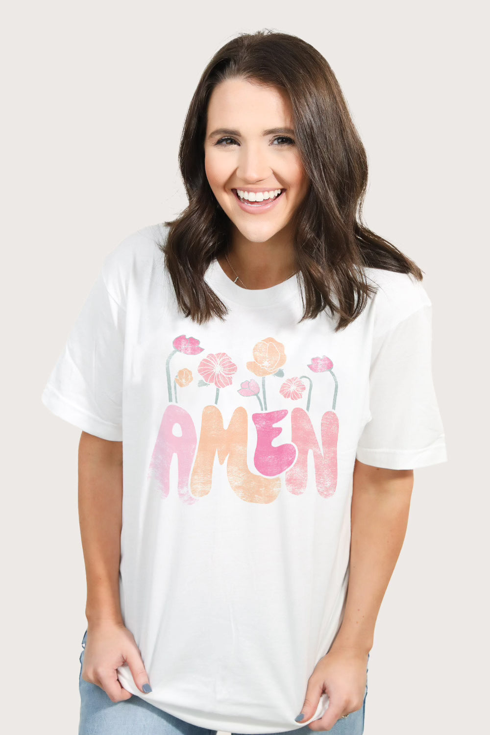 Image of Amen (Floral) Graphic Tee