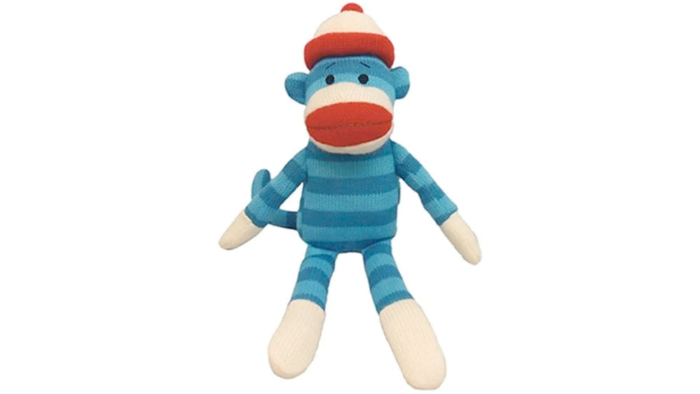 Lulubelles Sock Monkey Squeaky Dog Toy