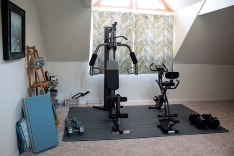 Gym room with equipments