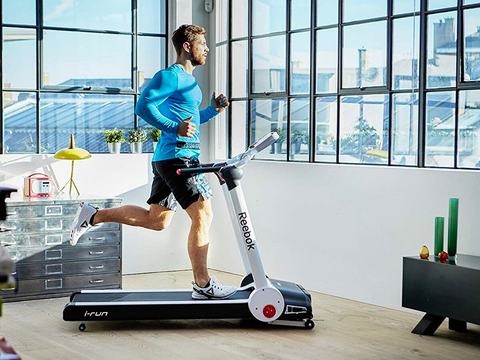 Man Running on Reebok treadmill