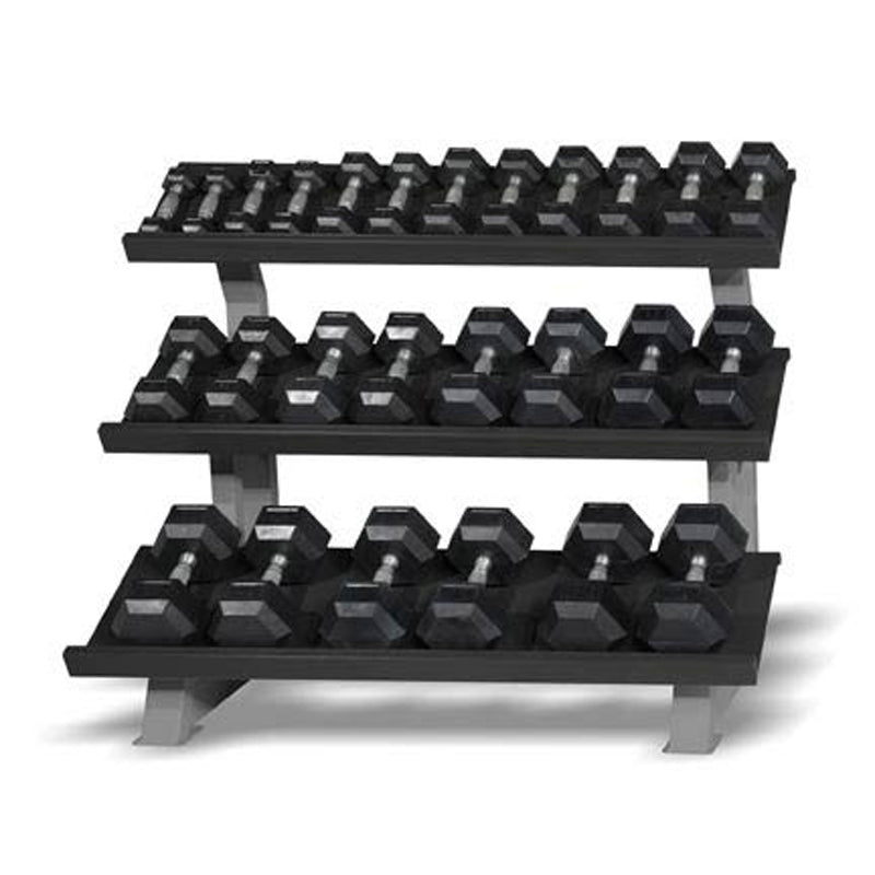 3 Tier Flat Tray Dumbbell Rack