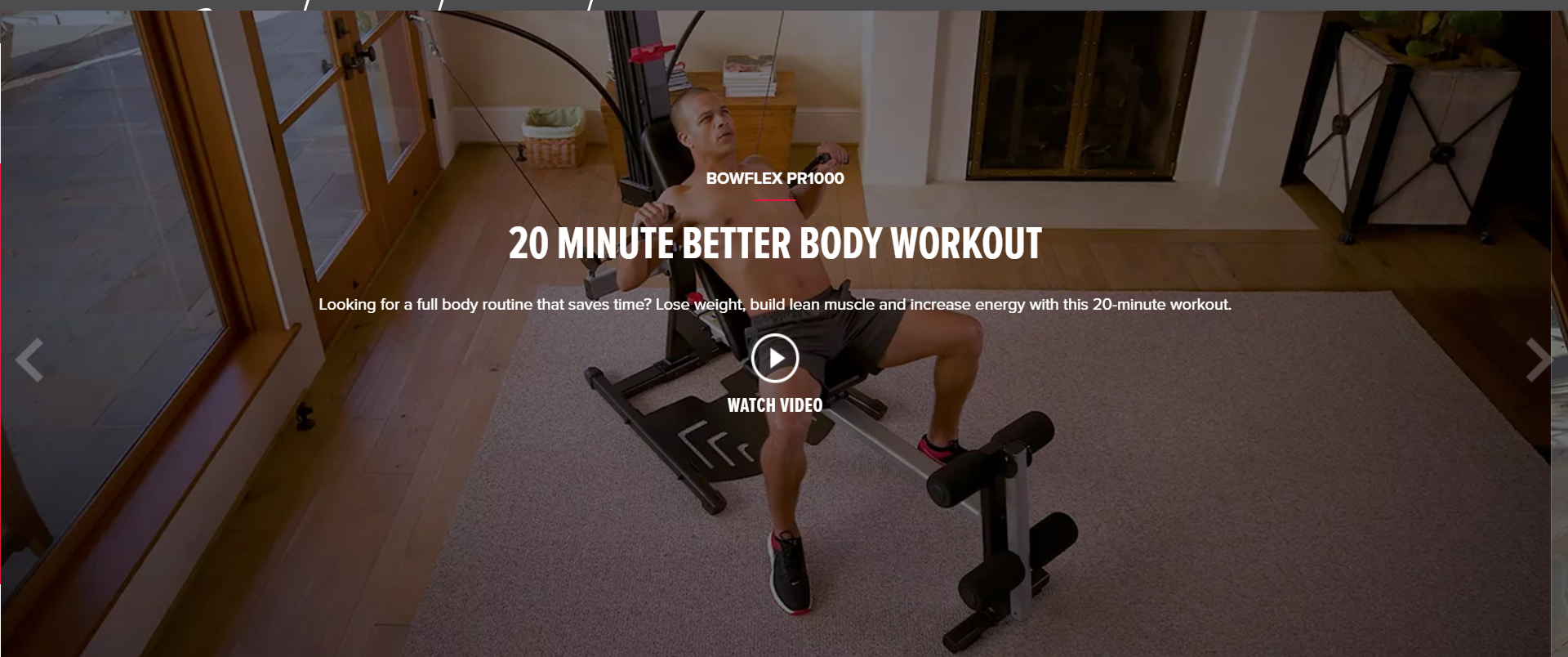 Bowflex 20 minute better body workout YouTube Video