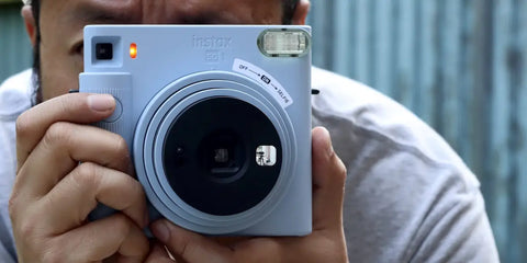 Máquina Fotográfica Instantânea Fujifilm Instax SQUARE SQ1 Azul Glaciar