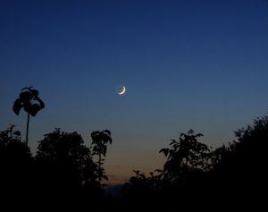 Crescent Moon Night Sky