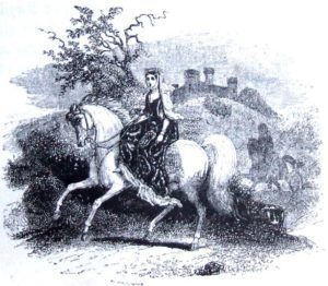 Moon Goddess Rhiannon Riding in Arberth