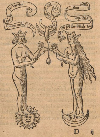 Rosarium Philosophorum Emblem 3: King & Queen Naked