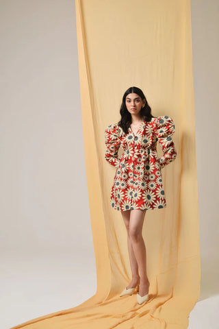 Floral Print Short Dress