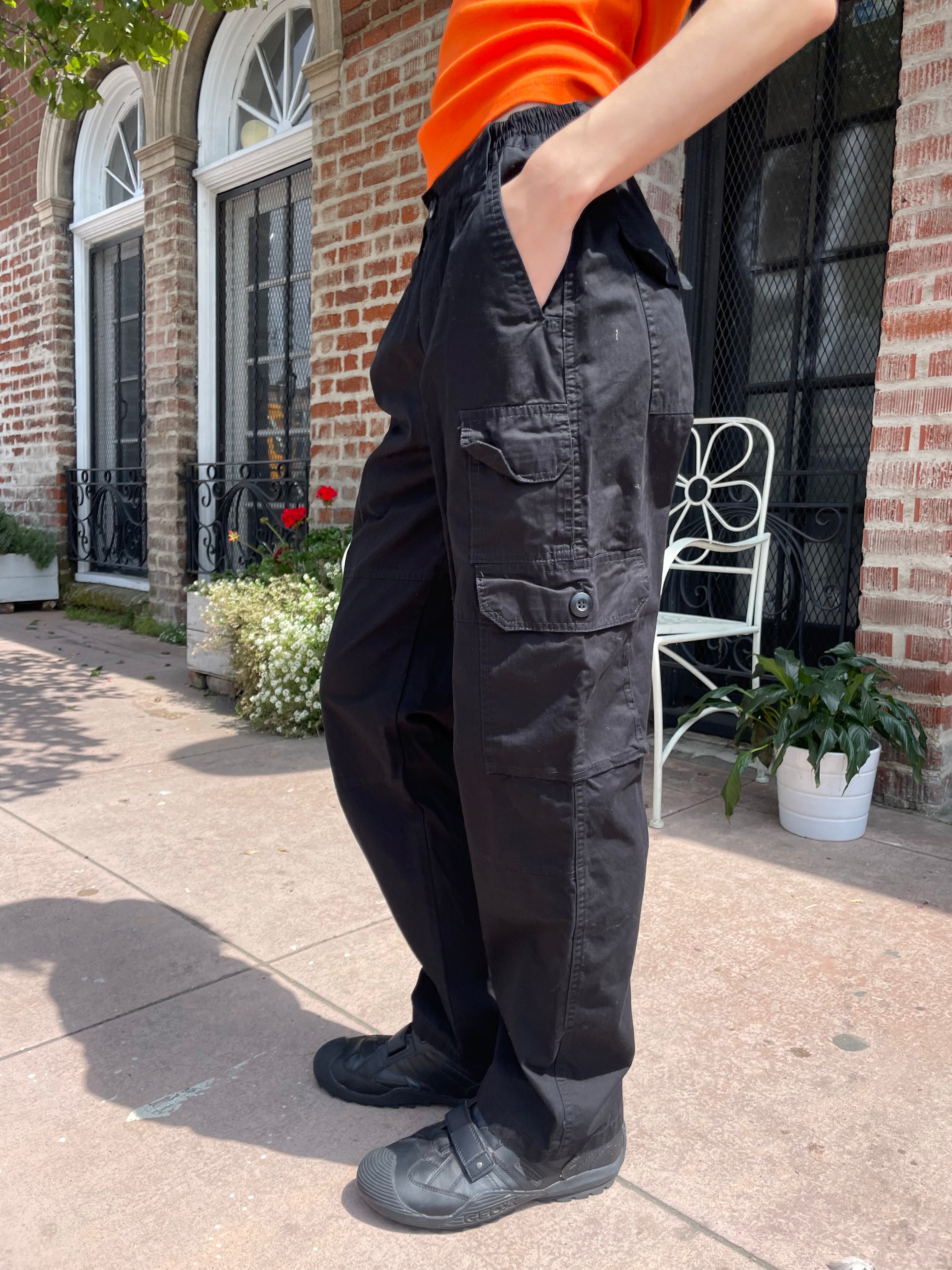 Black Cargo Pants (S)