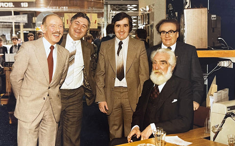 ic: Lallys Electrical showroom in the 1970s with actor Noel Purcell and the Lallys team