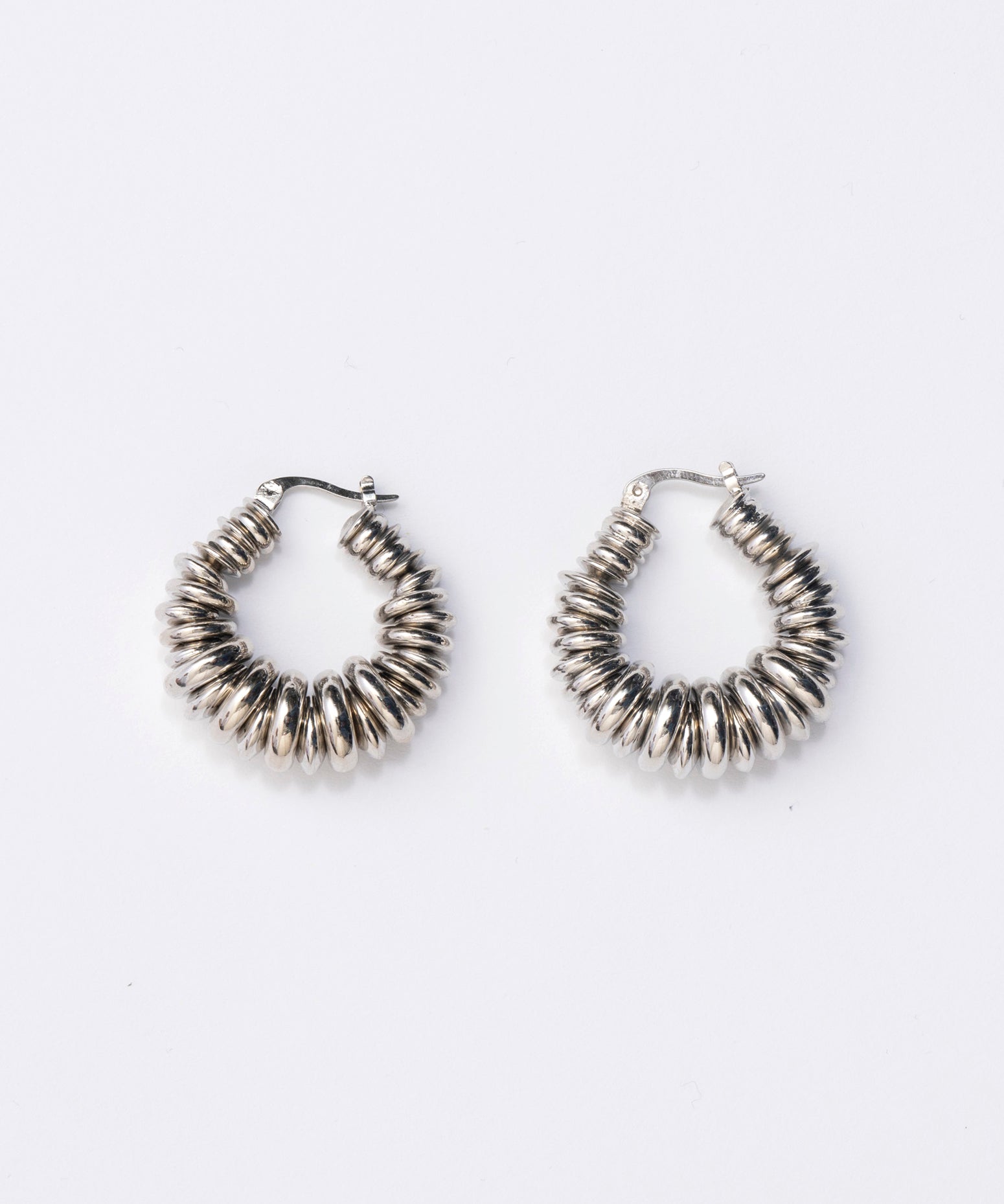 Beads Hoop Pierced Earrings