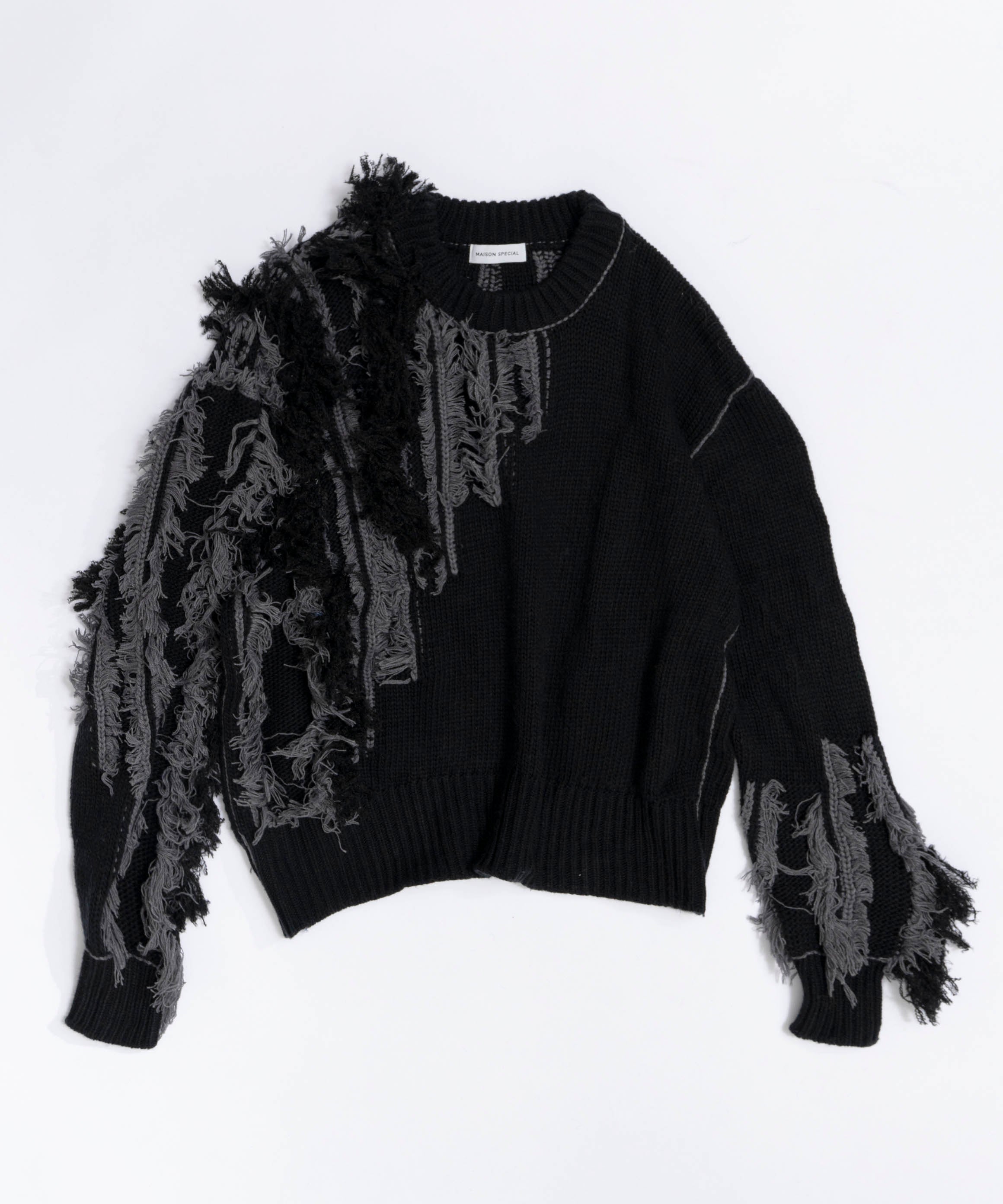 Mix Yarn Fringe Knit