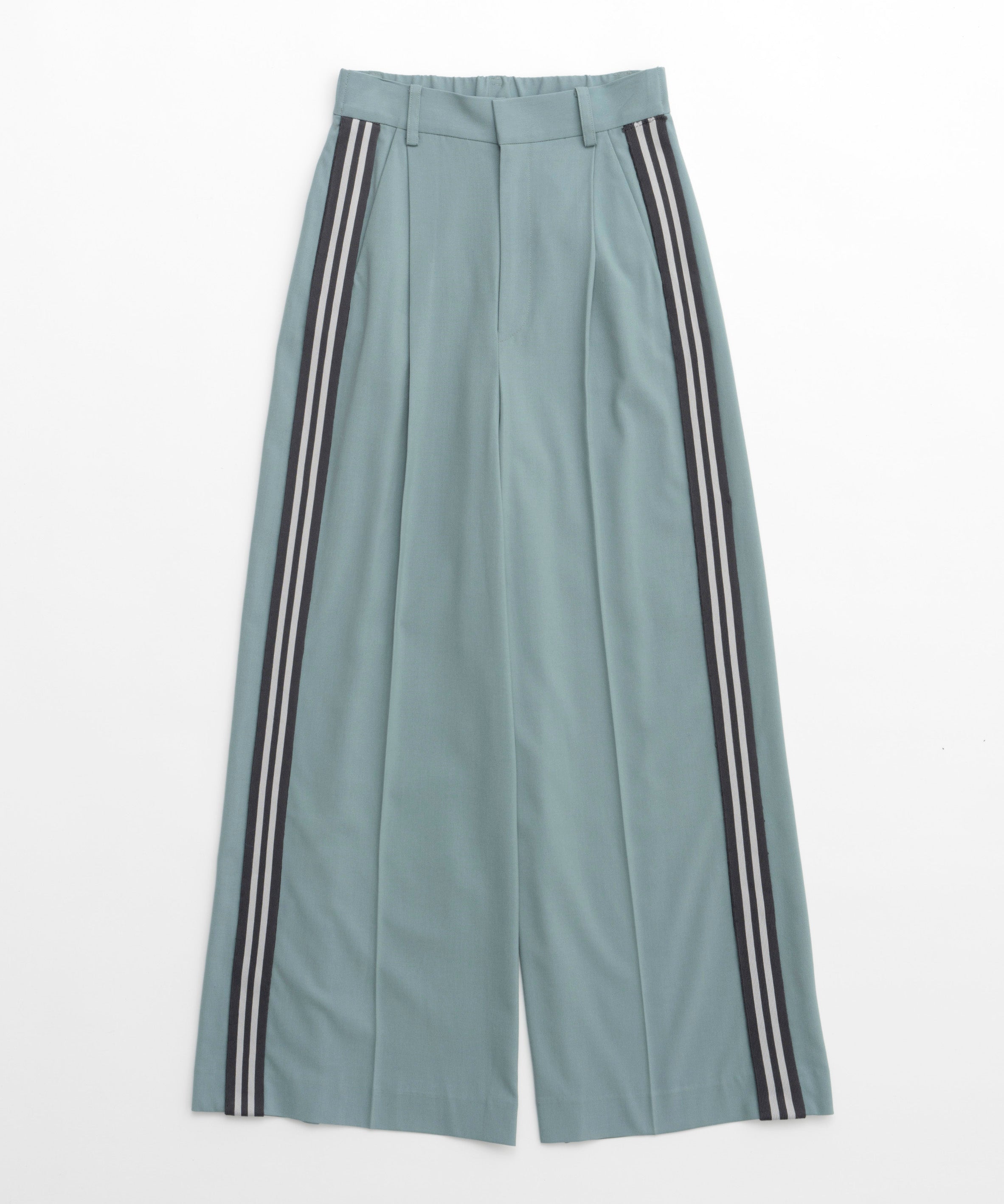 SALE】Low Waist Layered Stripe Wide Pants