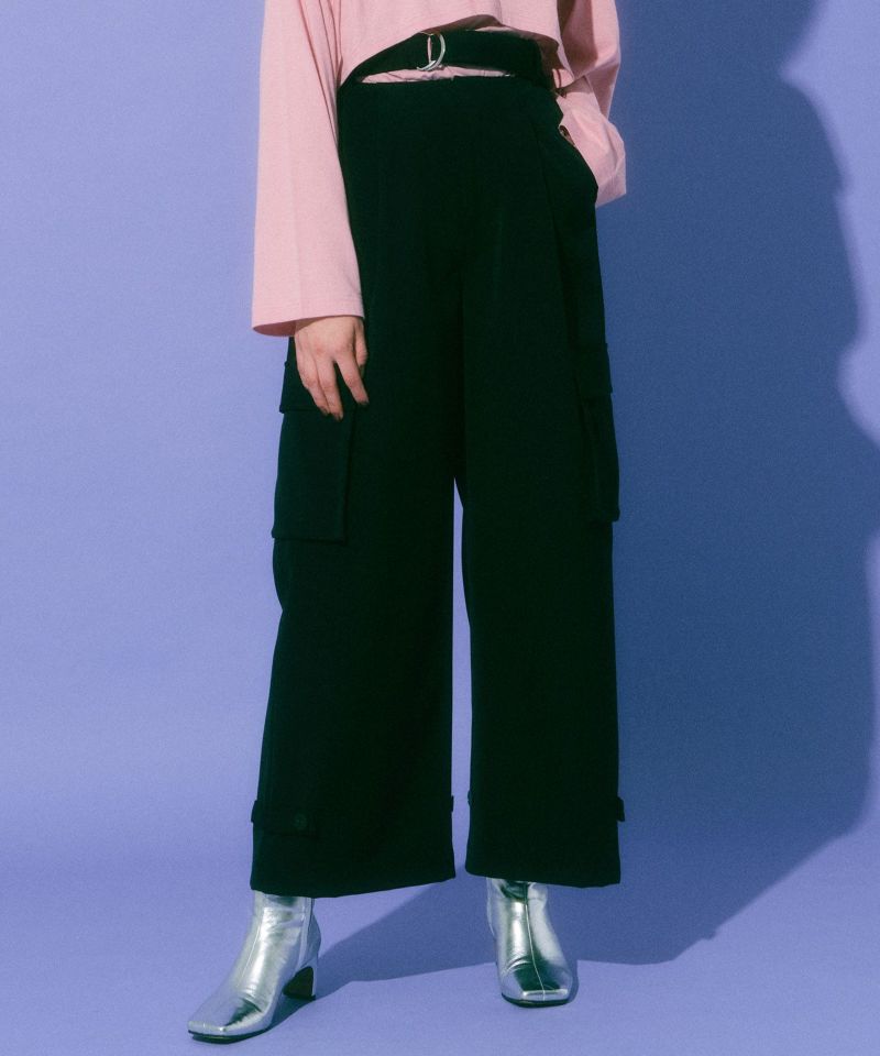 SALE】Double Cross Wide Tapered Pants