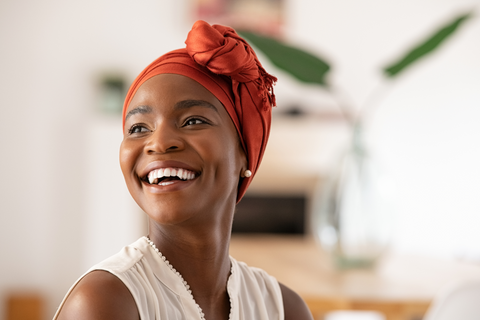 woman smiling