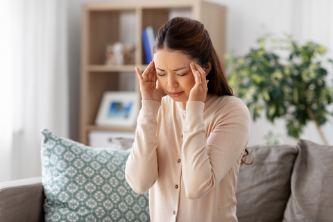 woman with a headache