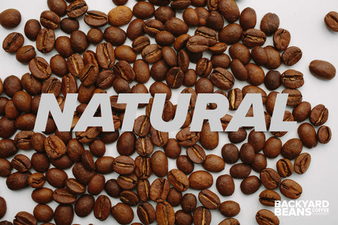 Image of natural coffee after roasting.