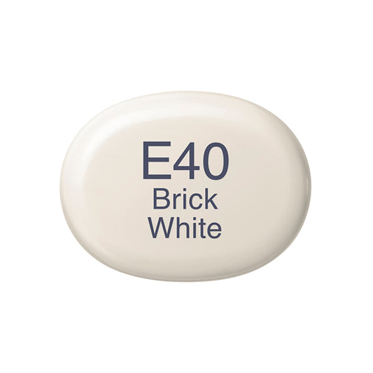 E40 Brick White: Copics Uncapped (Marker Swatch, Ink Testing