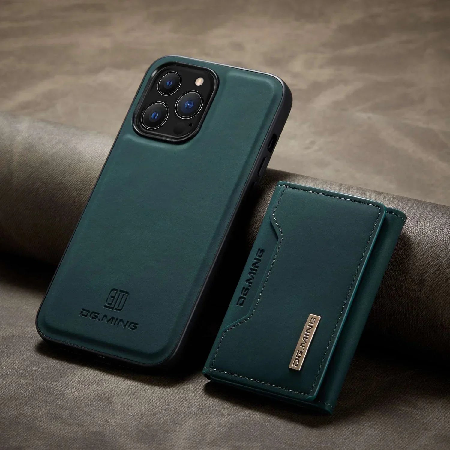 Product Image for Frendorf | 2 in 1 abnehmbares Leder Wallet Case für iPhone, Für iPhone 15 Pro Max / Grün