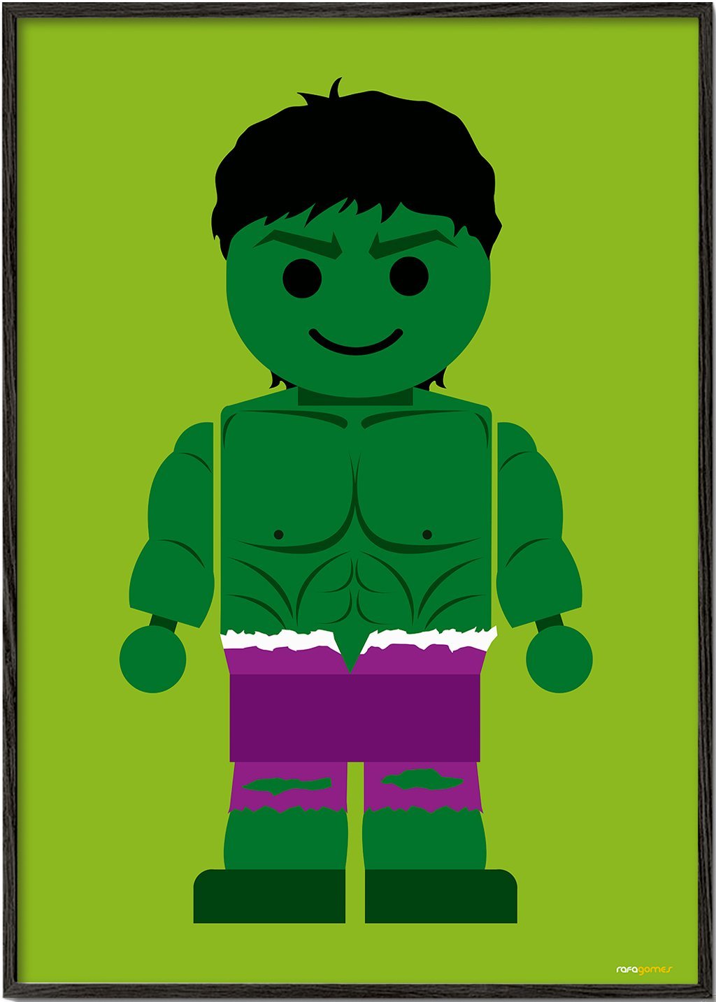 Product Image for Spielzeug Hulk, Silberrahmen / 20x30 (8x12") / Weißes Passepartout