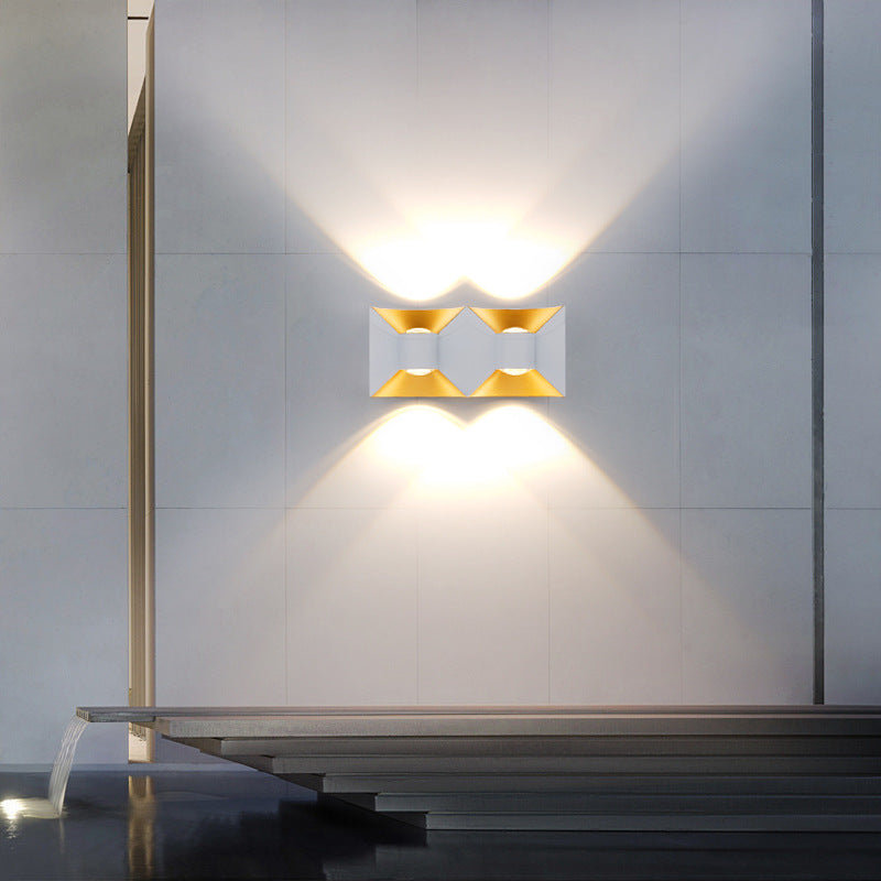 Product Image for Contemporary Simplicity Waterproof Aluminum Square LED Wall Sconce Lamp For Outdoor Patio, B - White / Neutral Light (4000K) / 220V-240V For UK/AU