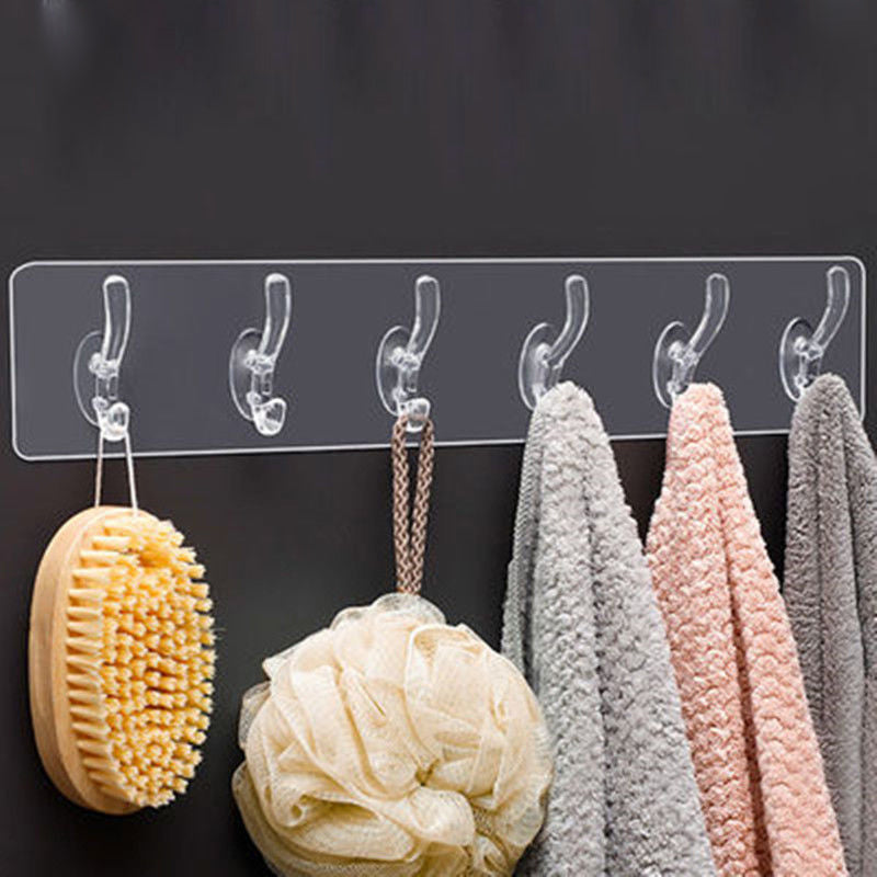 Product Image for Frendorf | 6 Haken Multifunktionale selbstklebende Haken Keine Bohrung Wand Transparenter Hänger, 3 Stk