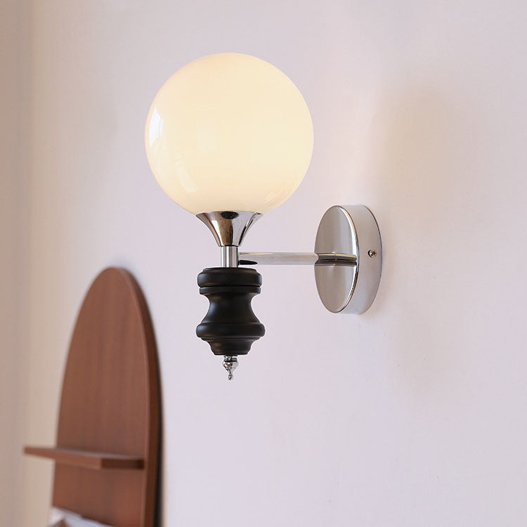 Product Image for Contemporary Simplicity Magic Bean Iron Silver Finish Frame 1-Light Wall Sconce Lamp For Living Room, Black / 110V-120V For US/CA