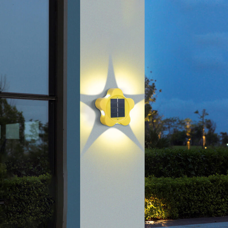 Product Image for Modern Solar Plum Outdoor Waterproof Decorative Wall Sconce Lamp, Yellow