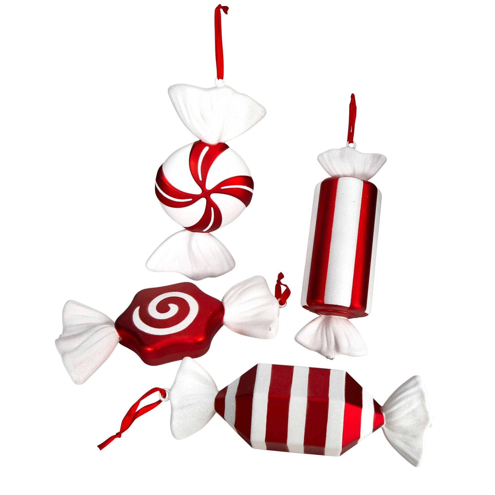 Product Image for 12” Jumbo Assorted Candy Weihnachts Deluxe Bruchsichere Ornament Set von 4
