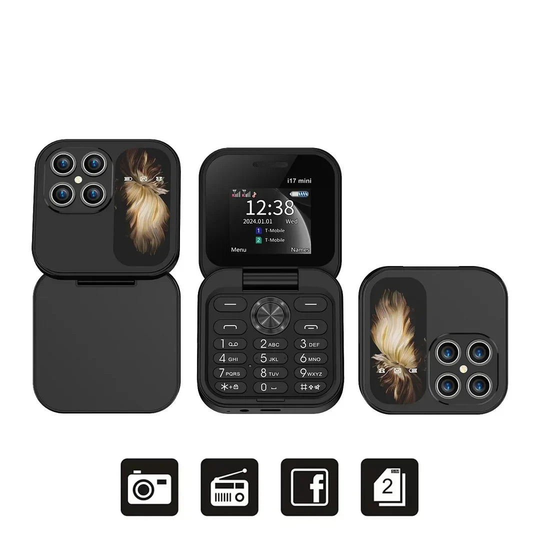Product Image for Frendorf | NanoFlip - 2024 Neues Mini-Flip-Handy, i17pro/Schwarz