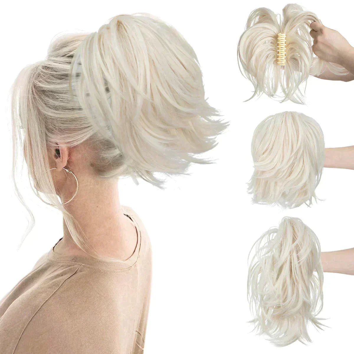Product Image for Frendorf | Synthetische Kralle Clip In Pferdeschwanz Haarverlängerungen Diy Haarteil Haar Bun, #6