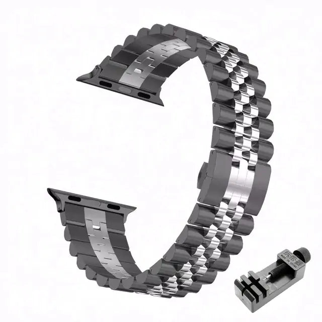 Product Image for Armband für die Apple Watch, Schwarz silber Werkzeug / 42mm oder 44mm oder 45mm