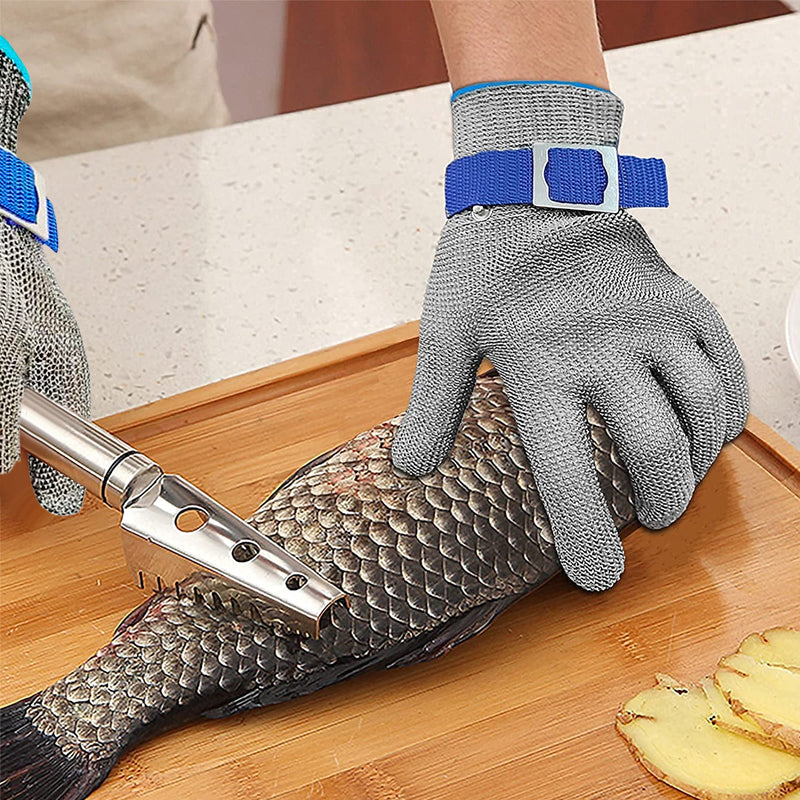 Product Image for Frendorf | Edelstahlgewebe Metall Labor Schutzhandschuhe, M / 2 Stück