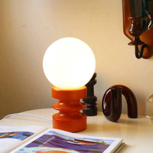 Product Image for Vintage Orange Solid Glass 1-Licht Tischlampe, 110V-120V für US/CA / Orange