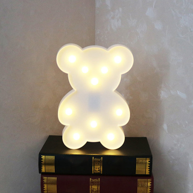 Product Image for Einfachheit LED Wand Nachtlicht Bär Nachttischlampe mit Kunststoffschirm für das Kinderzimmer, Weiß
