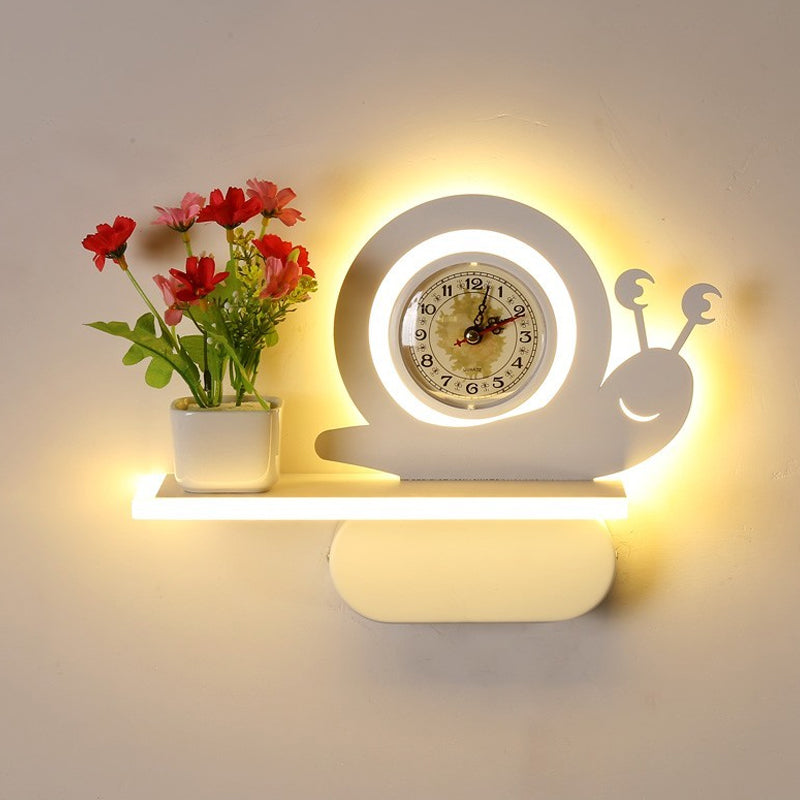 Product Image for Frendorf | Acryl Wandschijnwerper mit Regal Wohnzimmer Restaurant Modern Stilvolle Wandleuchte in Weiß, Weiss / Uurwerk