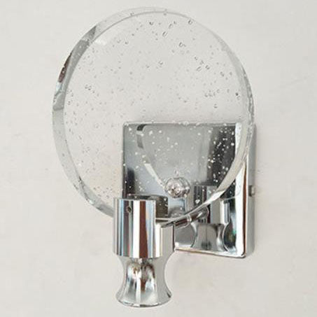 Product Image for Contemporary Nordic Hardware Crystal Round LED Wall Sconce Lamp For Bedroom, Small / Silver / Warm Light (3000K)